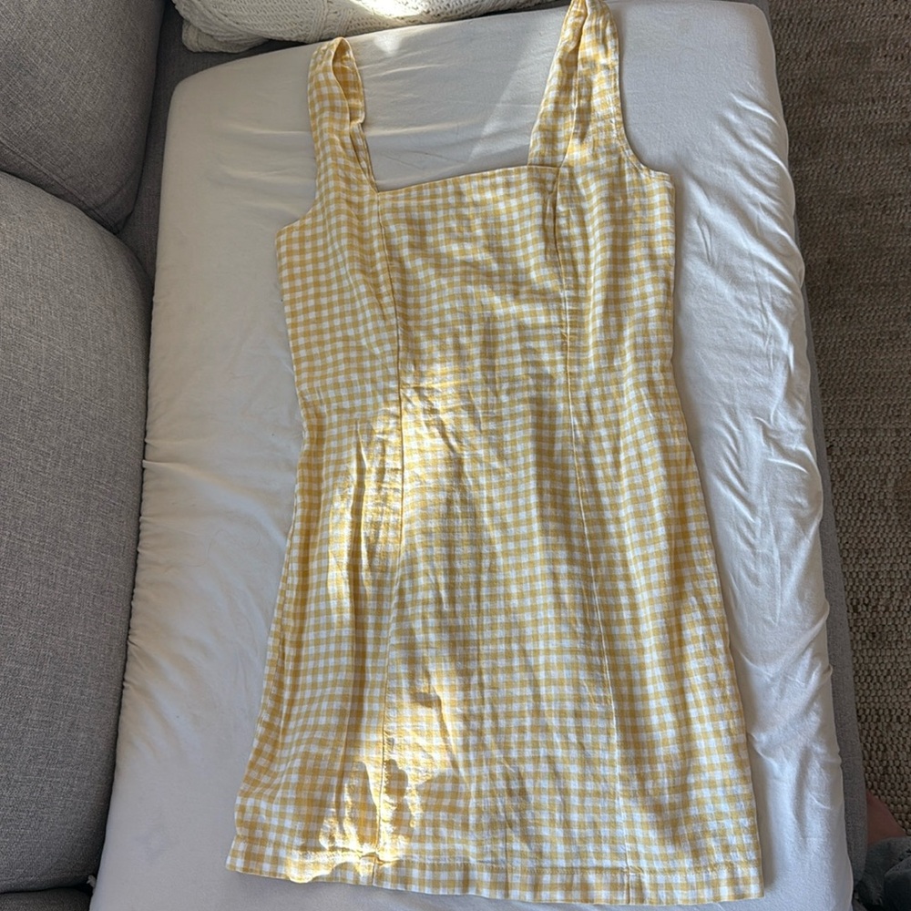 Old Navy yellow gingham dress
